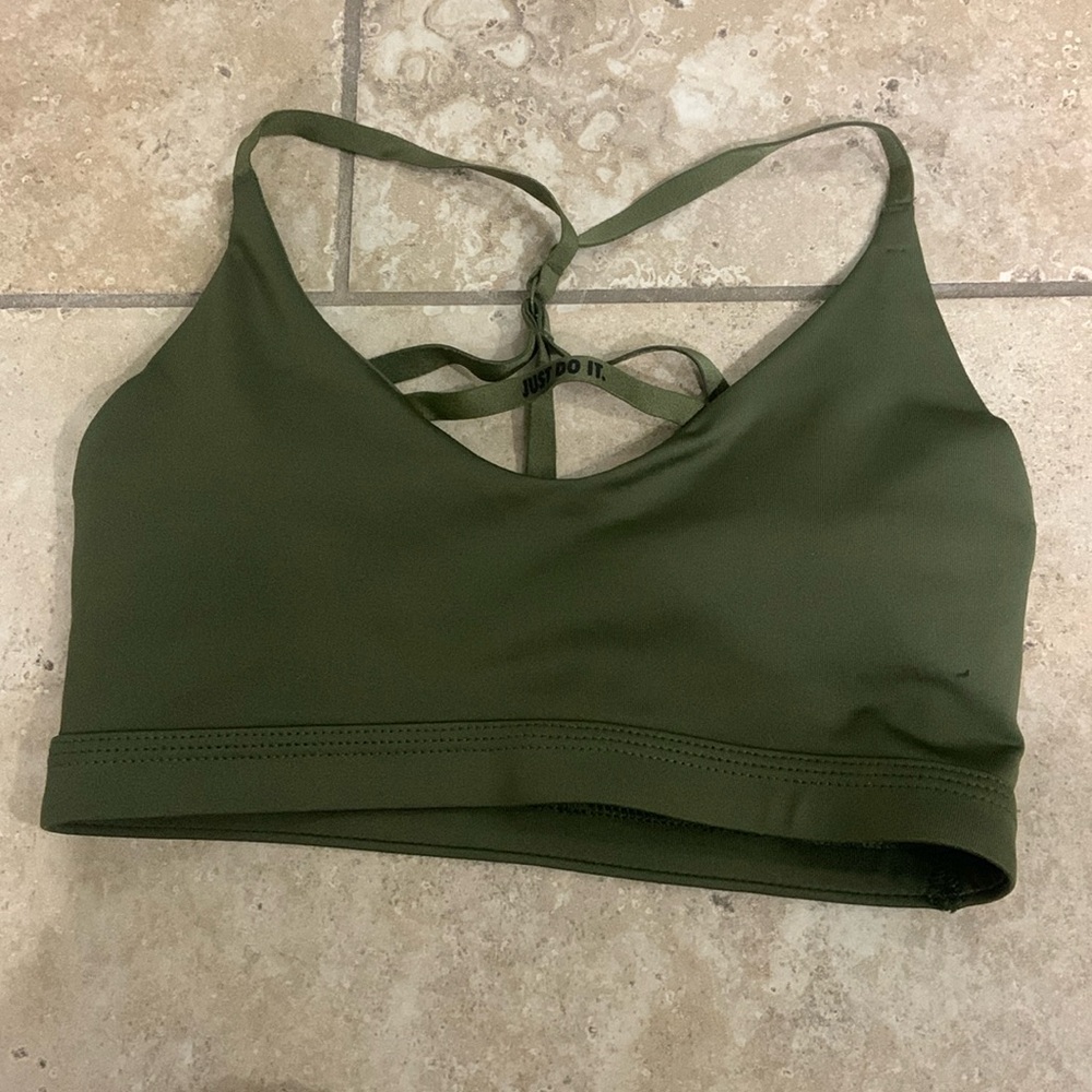 Green Nike sports bra